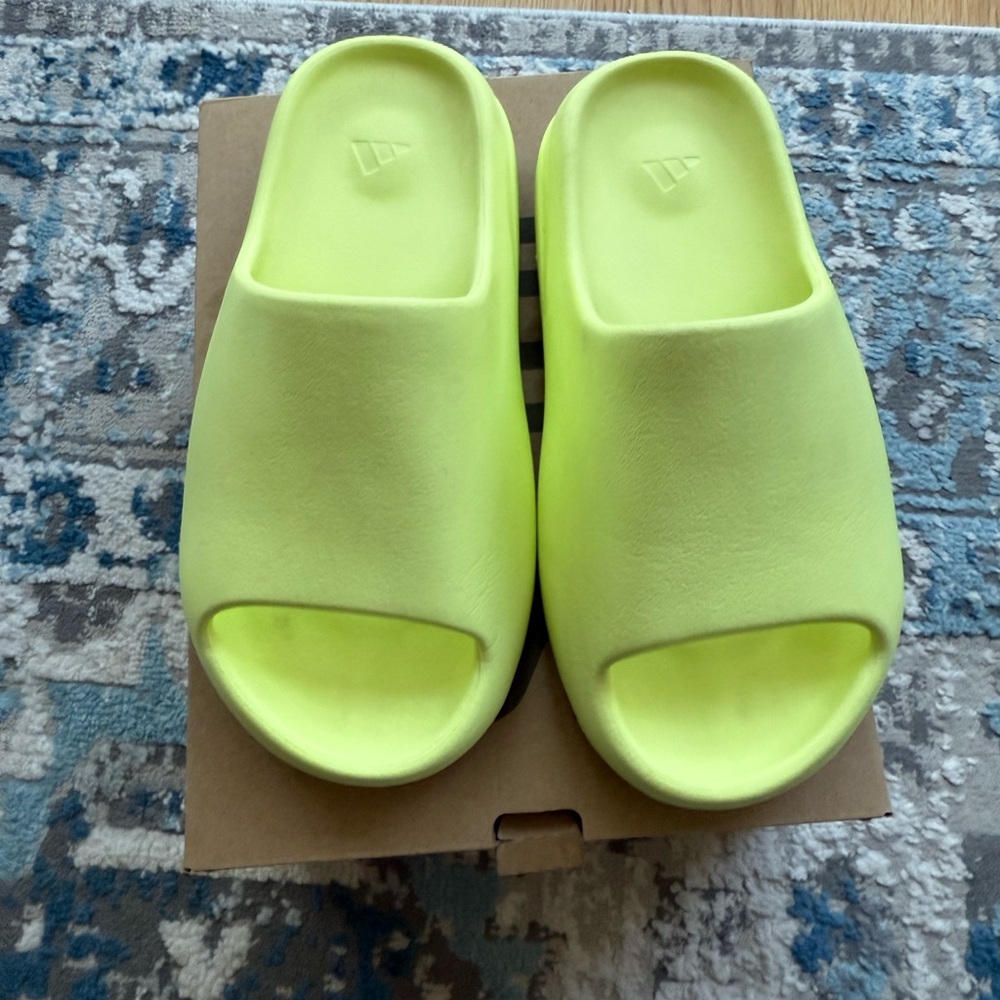 Adidas Yellow and Green Sandals Slip-On Comfort